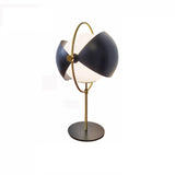 Mid-Century Orbital Ring Table Lamp – Black, Brass Gold or White Sculptural Bedside Accent Light