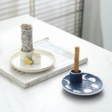 Multi-Function Ceramic Palo Santo, Sage & Incense Ritual Tray – Celestial Sacred Wood Holder with 5 Styles