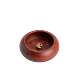 Bubinga & Ebony Wood Mini Incense Holder – Multi-Hole Brass Stick Stand for Travel, Tea & Meditation