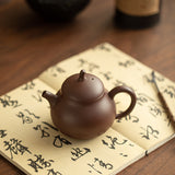 Authentic Aged Purple Clay Phoenix-Cry Eggplant-Melon Ceramic Teapot - 210ml Gongfu Teapot Gift Box