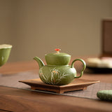 Authentic Jingdezhen Hand-Painted Bamboo Shadow Tangerine Fulu Gourd Teapot - 200ml Gongfu Teapot