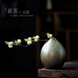 Authentic Stream Shadow Vintage Ceramic Hydroponic & Dry Flower Vase - 14cm Teaware Accessories