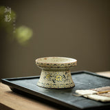 Authentic Coarse Stoneware Integrated Ceramic Tea Strainer & Filter Stand - 2pc Teaware