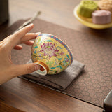 Authentic Jingdezhen Enamel Antique Palace Style Meditation Ceramic Teacup - 85ml Master Cup
