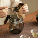 Heat-Resistant Borosilicate Glass Fairness Pitcher with Anti-Scald Handle - 300ml Gongfu Cha Hai
