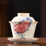 Wood-Ash Abundance Sancai Gaiwan - 110ml