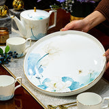 Chu Shui Fu Rong 出水芙蓉 Lotus Bone China Water Set – Jingdezhen 8-Piece Pot, 6 Cups & Tray Gift Set