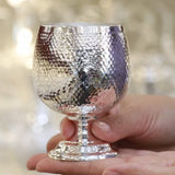 999 Fine Silver Hand-Hammered Wine Goblet - 240ml
