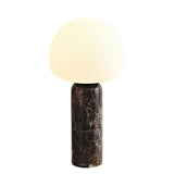 Noir Cocoa Marble Mushroom Table Lamp – 33cm & 40cm Natural Stone Postmodern Bedside Light