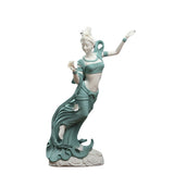Butterfly Love New Chinese Ceramic Dancer Sculpture – Celadon Lotus & Butterfly Figurative Art