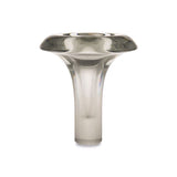 Clear Ribbed Glass Mushroom Table Lamp – 43cm Sculptural Designer Light for Bedroom & Living Room