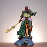 Guan Yu Copper Sculpture – Painted or Antique Gold Guan Gong Warrior God of Wealth Decor