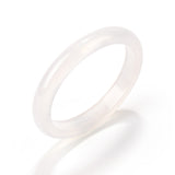Certified Natural Lavender Chalcedony Bangle – Icy Pale-Violet Stone Bracelet, 54–62 mm