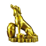 Chinese Lucky Dog Copper Sculptures – Wealth Ingot, Treasure Basin & Guardian Styles