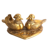 Mandarin Duck Couple Copper Sculptures – Love, Marriage & Wedding Gift Decor