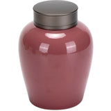 Yingyue Pink High-Fired Ceramic Tea Caddy with Double Airtight Lid - 670ml