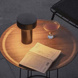 Nomad Rechargeable Metal Touch Table Lamp – Silver, Bronze & Black Three-Color Stepless Dimming Cordless Light