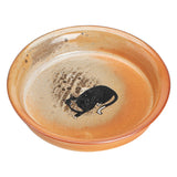 Japanese Shino Kiln-Change Hand-Painted Dongli Black Cat Ceramic Gongfu Teapot Rest Tray - 14.3cm