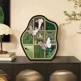 Song Dynasty Aesthetic 3D Butterfly Art Panel – New Chinese Crystal Porcelain Tabletop Decor