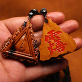 Chinese Taoist & Folk-Spiritual Lei Ji Zao Wood Talisman Pendant Collection – Five Thunder, Bagua, Zhenwu, Wealth Deities & Command Plaques