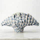 Jingdezhen Sculptural Fan Ceramic Vase – 18 Hand-Finished Glaze Styles, Small & Large