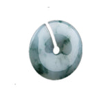 Certified Grade A Burmese Jadeite Peace Buckle Pendant – Icy Green Floating Flower, 33 mm