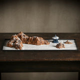 Jade Dragon Snow Mountain New Chinese Zen Sand Tray Landscape with Pavilion