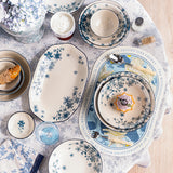 Lantang Weiyang Blue Floral High-Temperature Ceramic Dinnerware Collection – 16, 26, 36 & 58-Piece Sets for 4–12 People