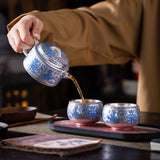 Pure Ag999 Silver-Gilded Hanwa Teapot Set