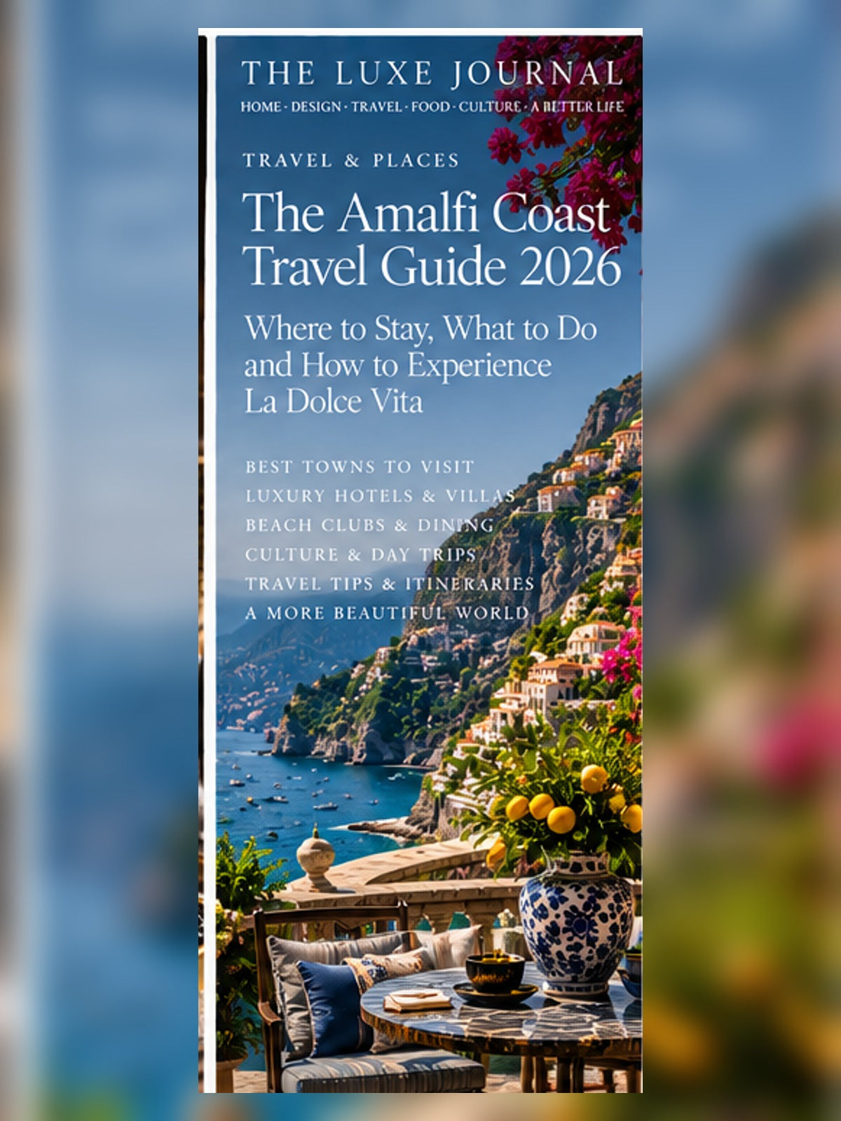 The Luxe Journal Amalfi Coast luxury travel editorial cover