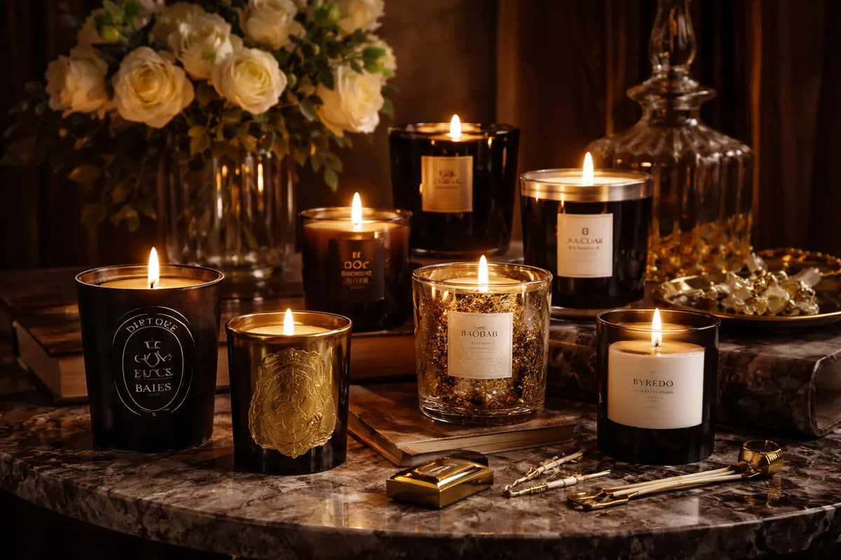 THE LUXE JOURNAL editorial cover for scent architecture, luxury candles and home fragrance styling