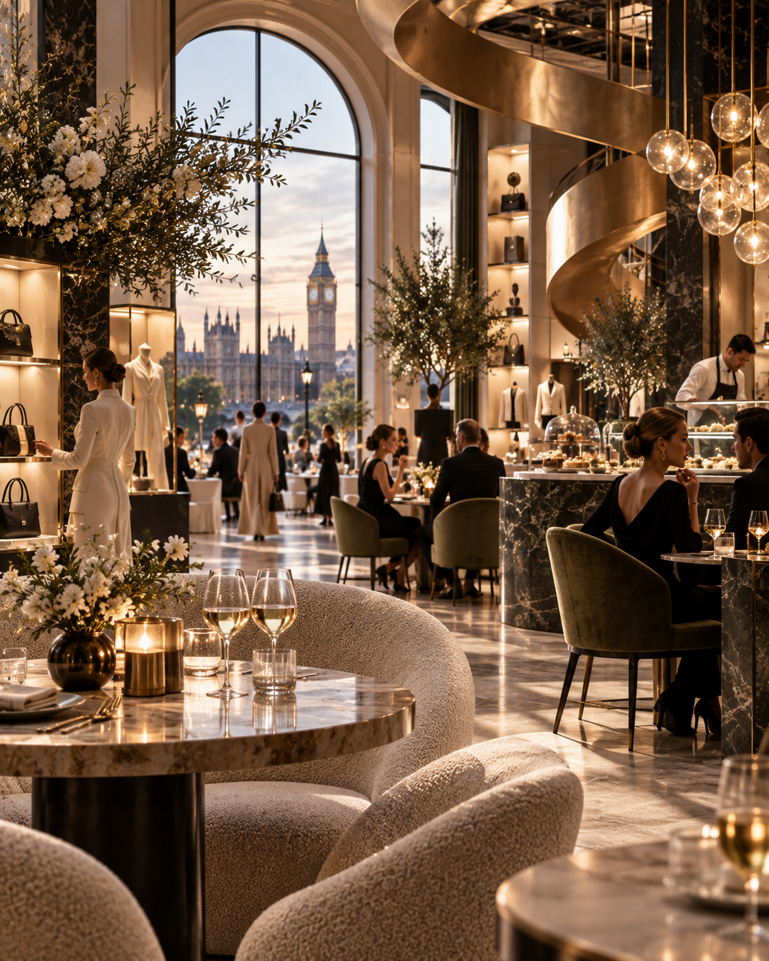 London luxury retail and hospitality editorial cover