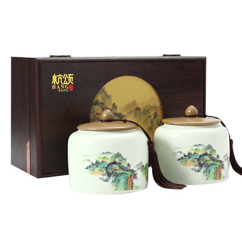 Premium Chinese tea gift chest for a home tea tasting flight