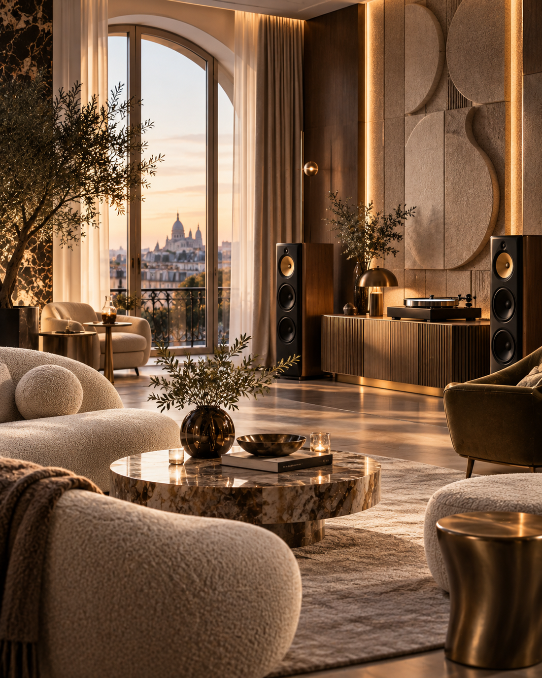 Luxury hotel hi-fi listening amenity editorial cover