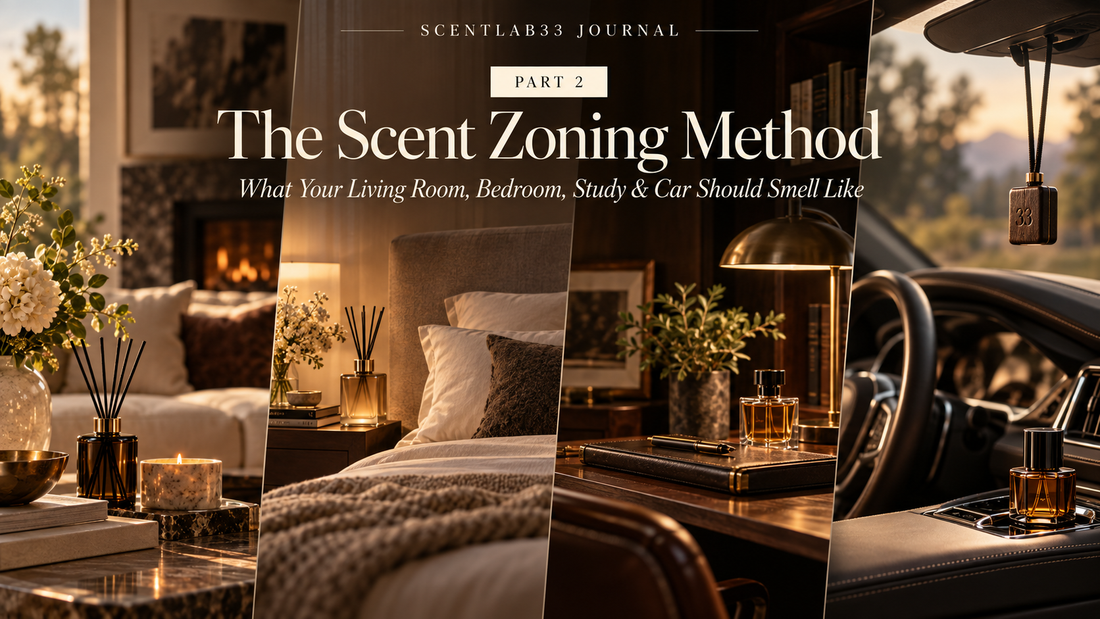 Home scent zoning for living room bedroom study and car