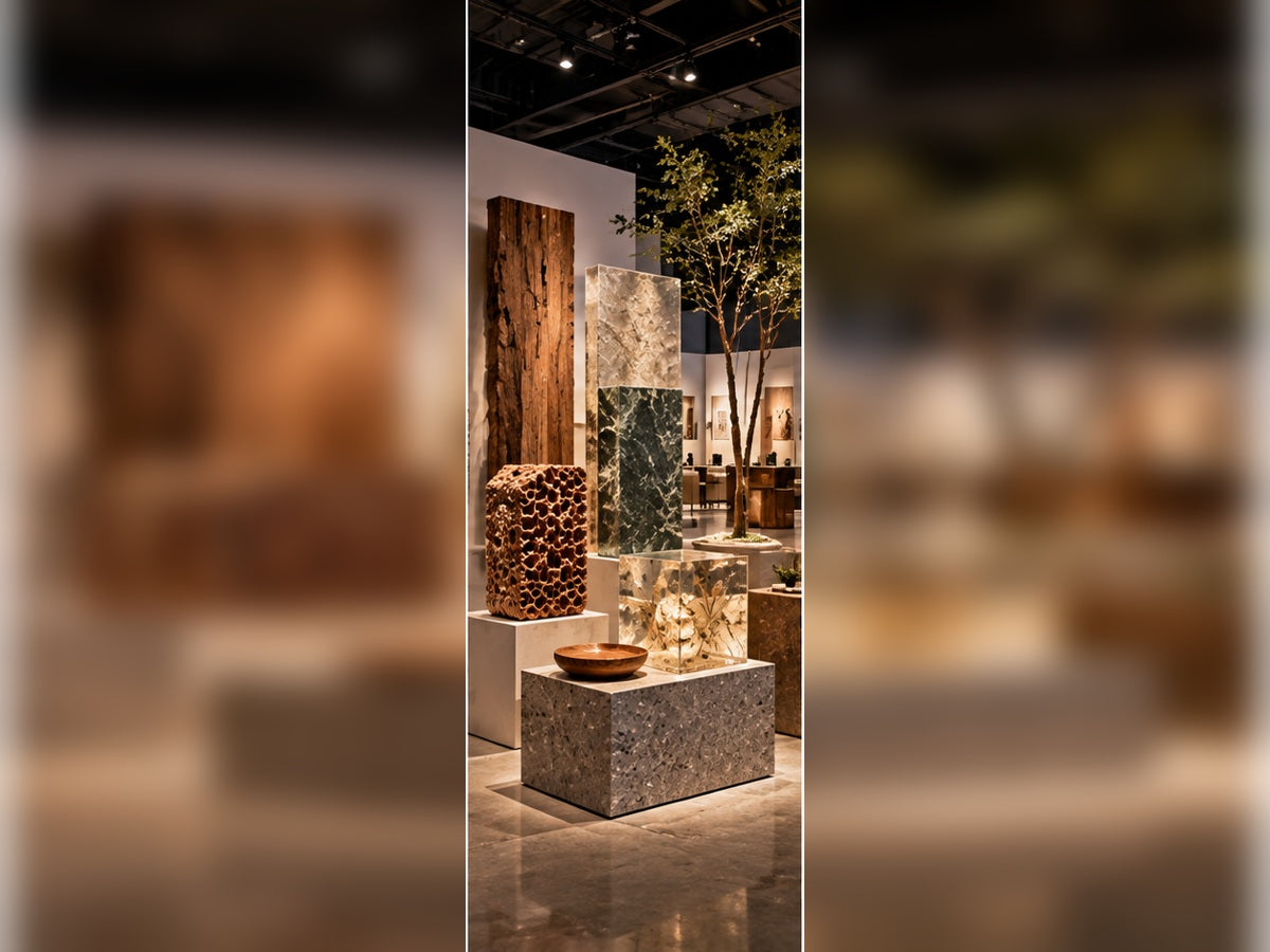 THE LUXE JOURNAL cover for biomaterials and sustainable interior design trends from London Design Festival 2026