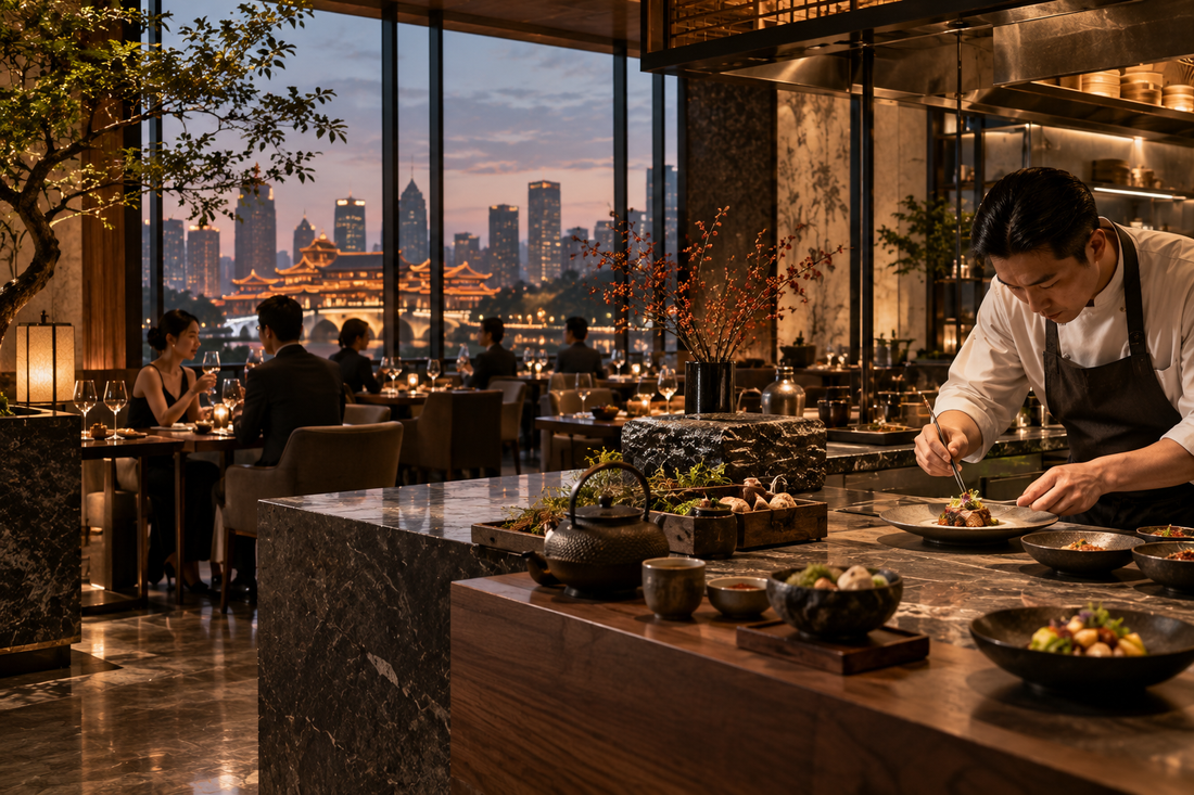 THE LUXE JOURNAL cover for Chengdu's first Three Michelin Star restaurant and the city's evolving fine-dining scene