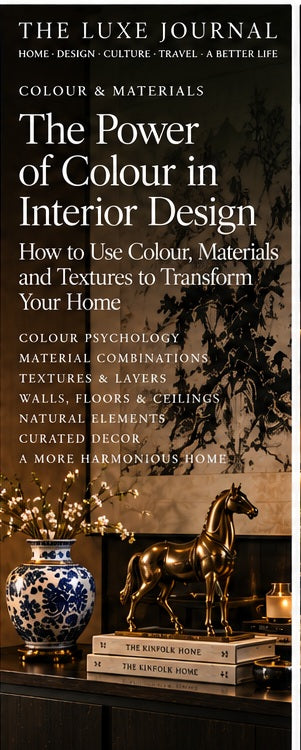 The Luxe Journal editorial cover for New Chinese Style and Japanese Zen materials and lighting