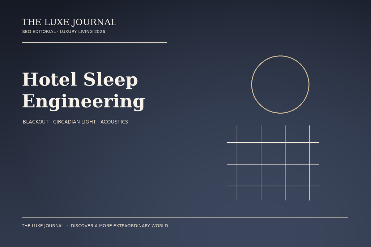 THE LUXE JOURNAL hotel sleep engineering at home editorial cover