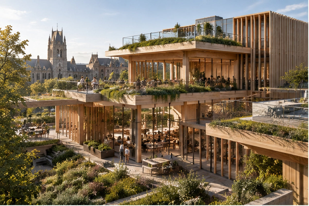 THE LUXE JOURNAL architecture news cover for the Lawson Centre for Sustainability by Mecanoo and RDHA
