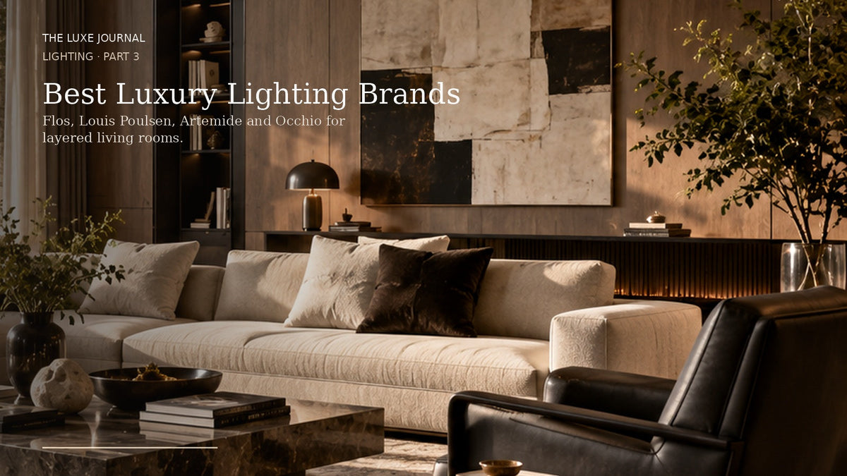 THE LUXE JOURNAL luxury living room lighting guide with sculptural lamps, architectural light and contemporary art