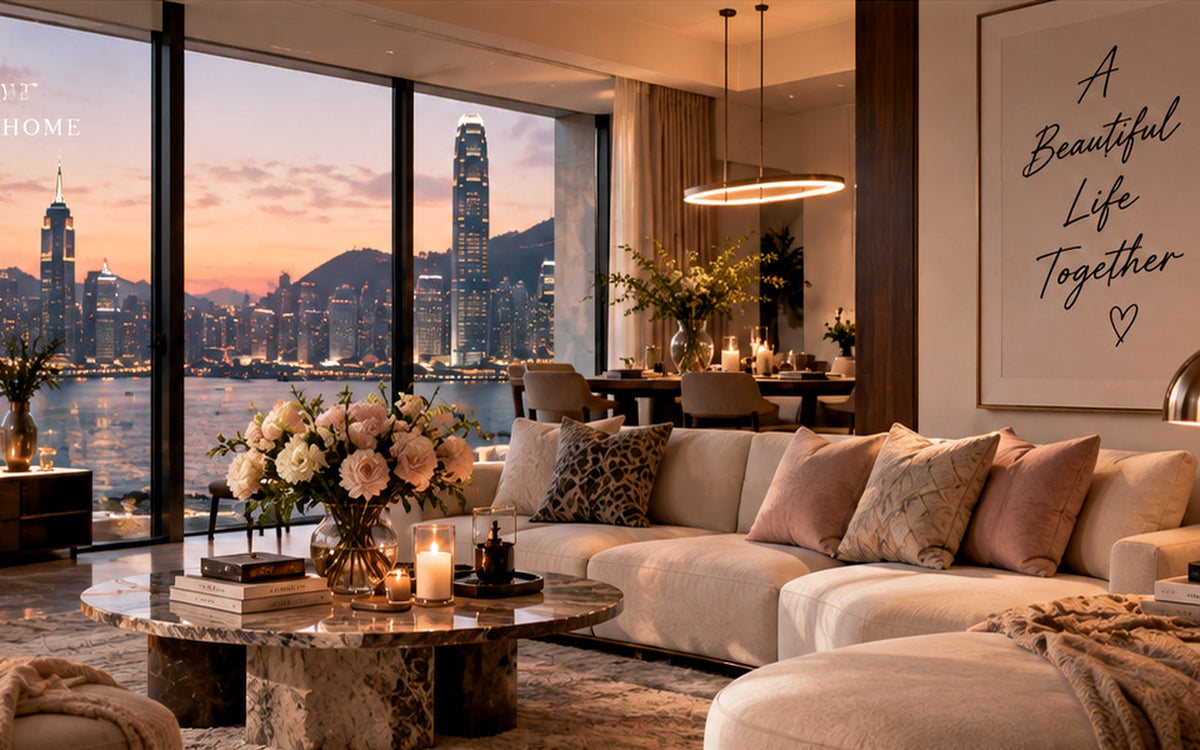 THE LUXE JOURNAL newlywed small apartment guide featuring a multifunctional contemporary living space