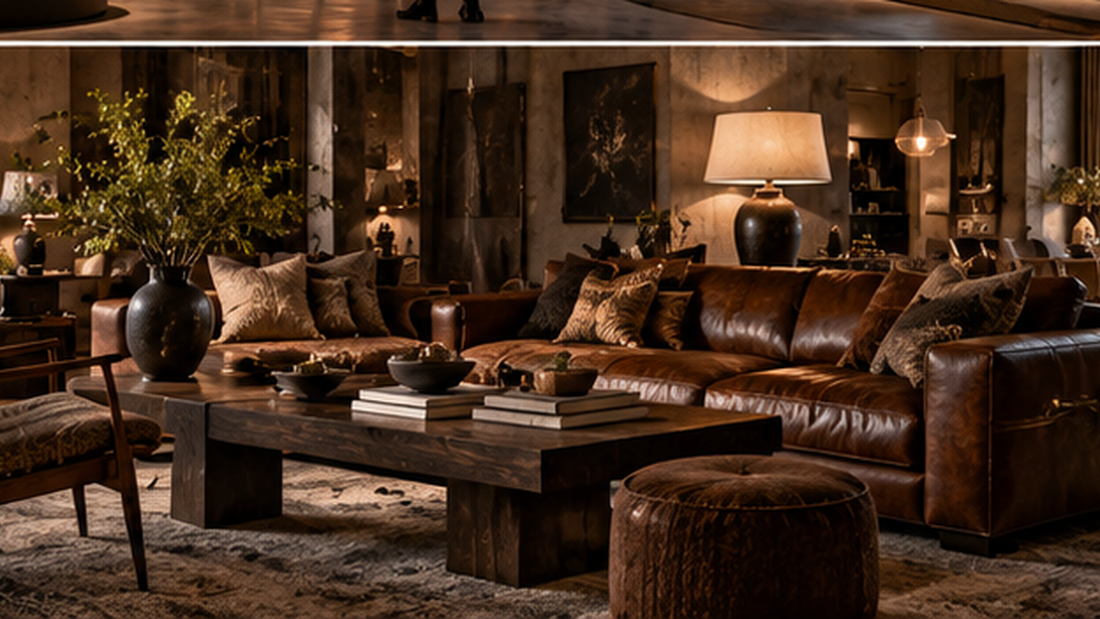 THE LUXE JOURNAL cover for Ralph Lauren Home Fall 2026 loft-inspired furniture and lighting with leather, chrome, stone and warm wood