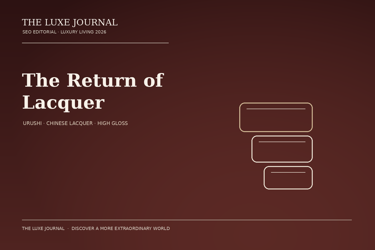 THE LUXE JOURNAL lacquerware and high-gloss interiors editorial cover