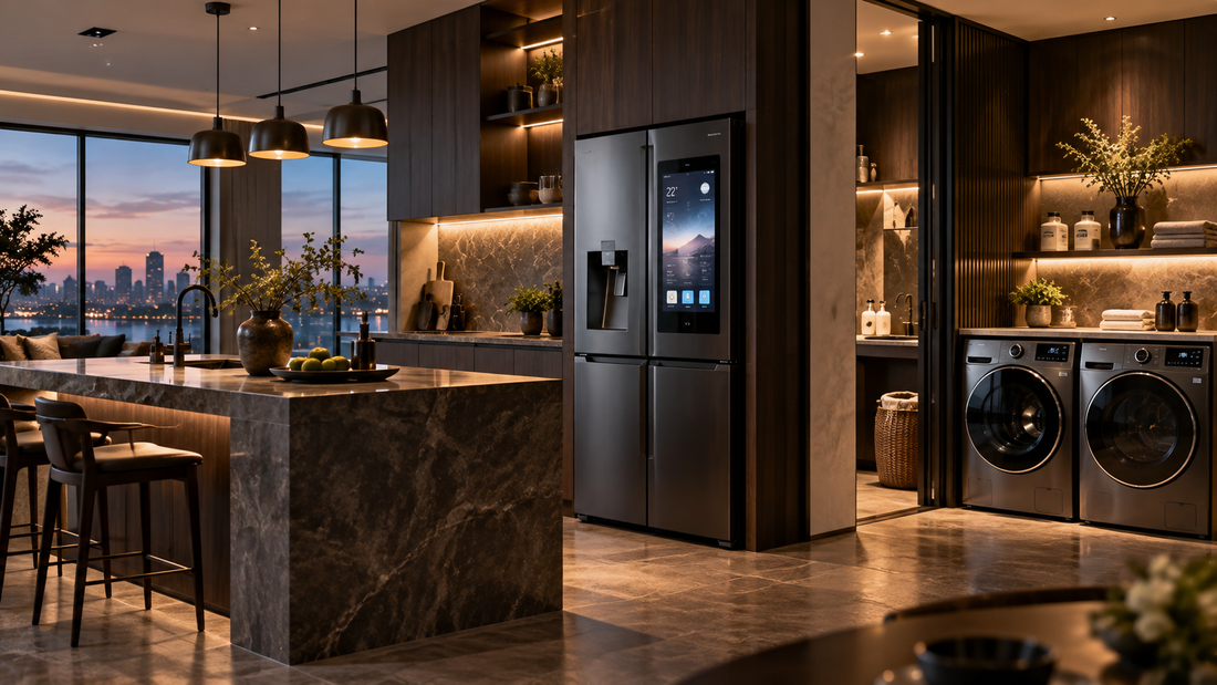 THE LUXE JOURNAL cover for Samsung refrigerator and laundry AI software updates in 2026