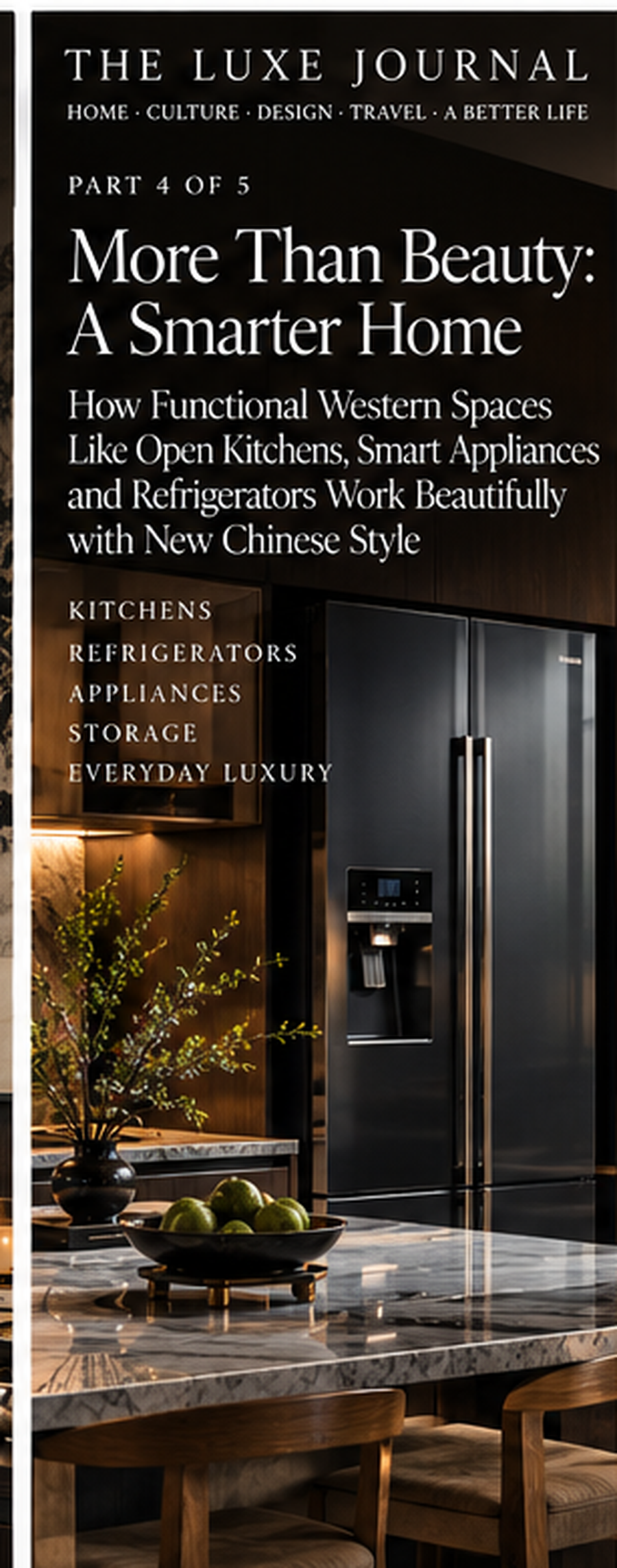 Elegant Western-style kitchen with modern appliances and New Chinese decorative styling, Part 4
