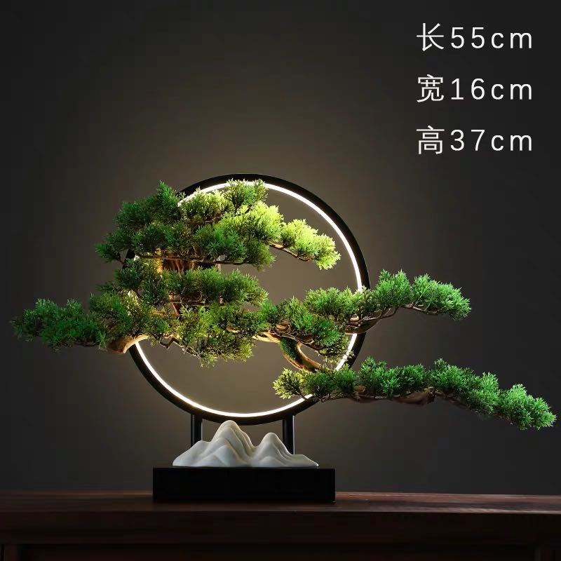 Full Moon New Chinese welcome pine decor 55 cm long by 16 cm wide by 37 cm high