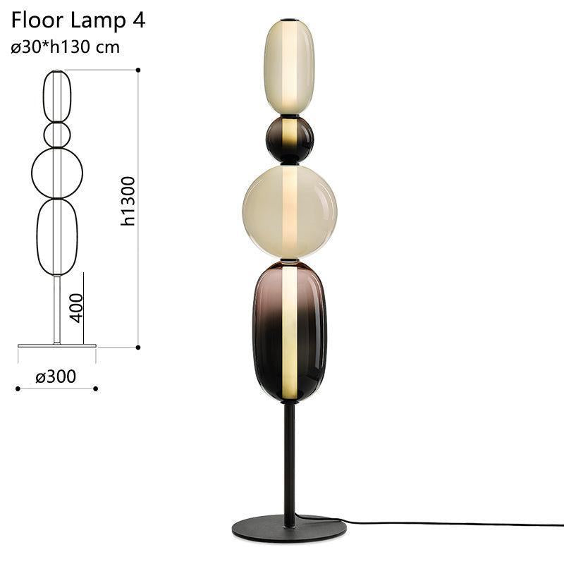 Stacked glass pebble floor lamp designer variant view 18