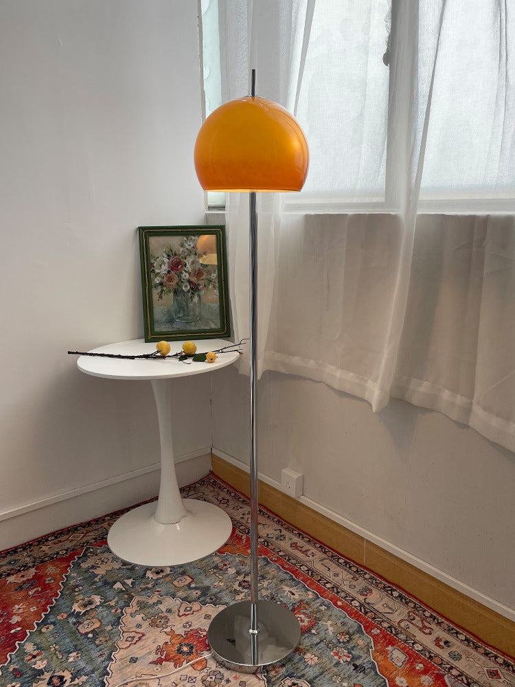 Retro glass mushroom floor lamp in living room