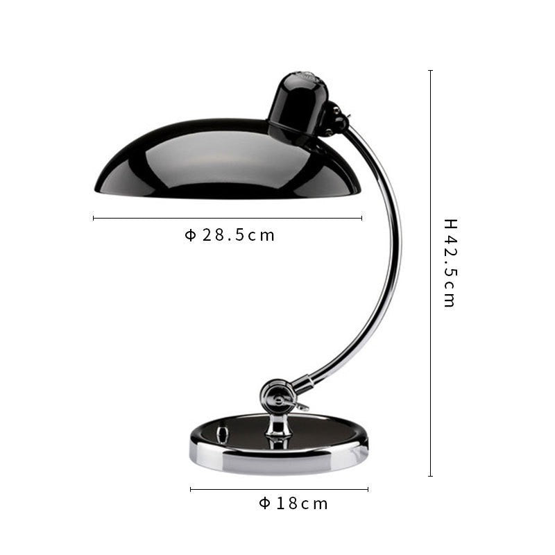 Bauhaus curved arm desk lamp black version